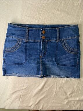 Insider Premium Denim Y2K Aesthetic Jean micro Skirt (safety shorts) 2